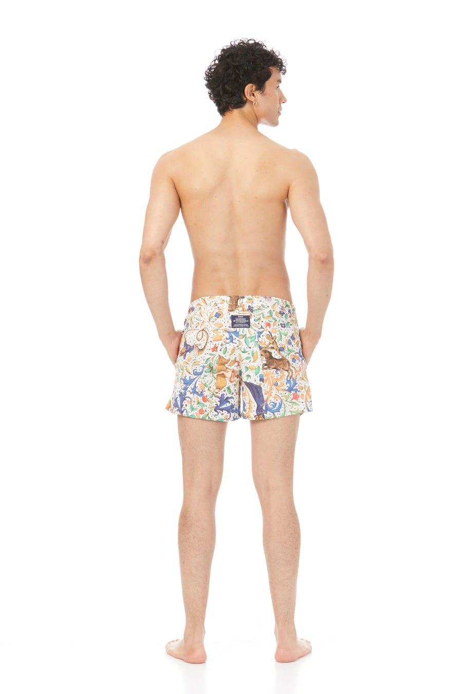 Men's swim trunk white lorenzo - imagen 4
