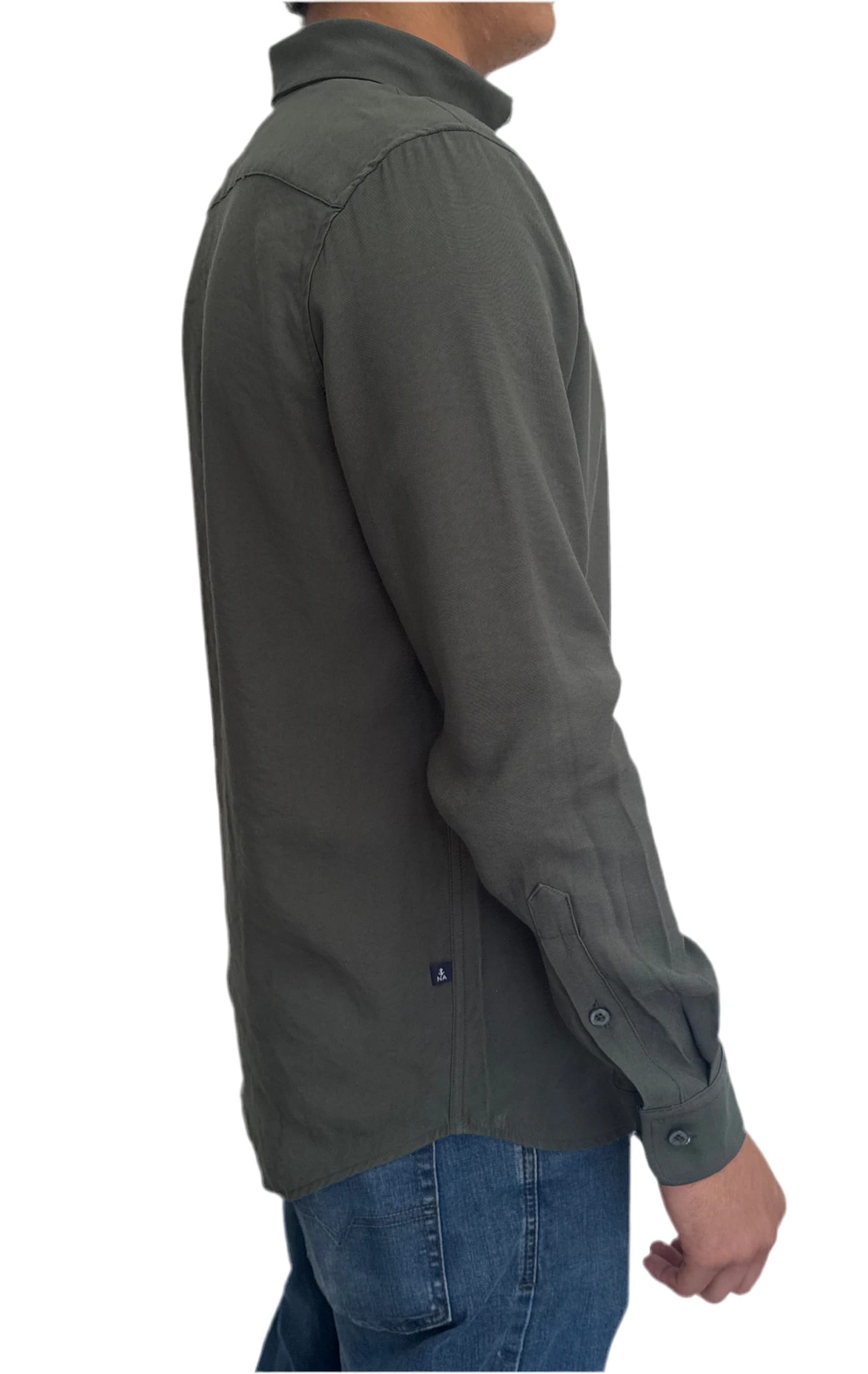Camisa Verde Oscuro en rayón - imagen 3
