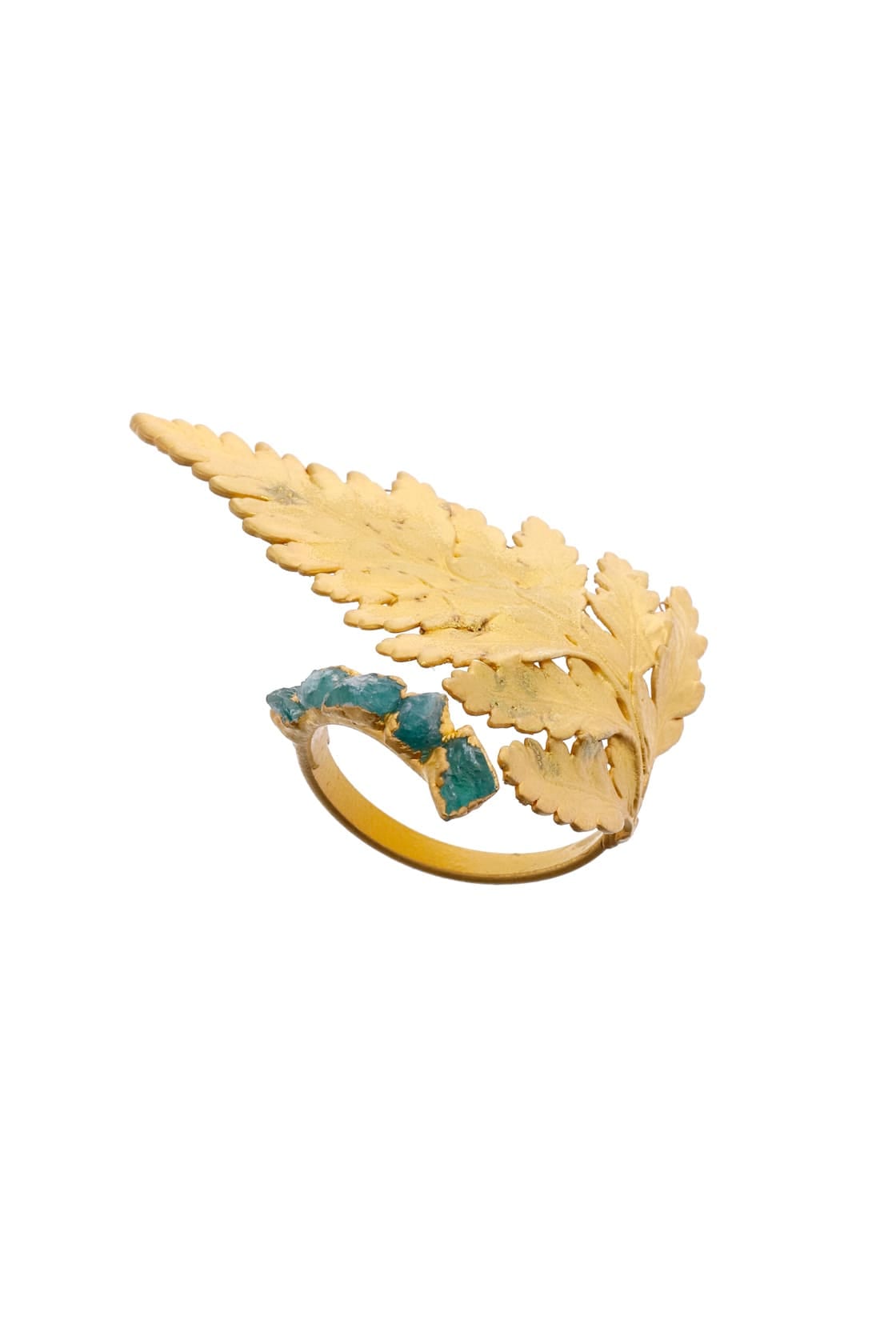 FERN AND ROUGH EMERALD RING - imagen 1