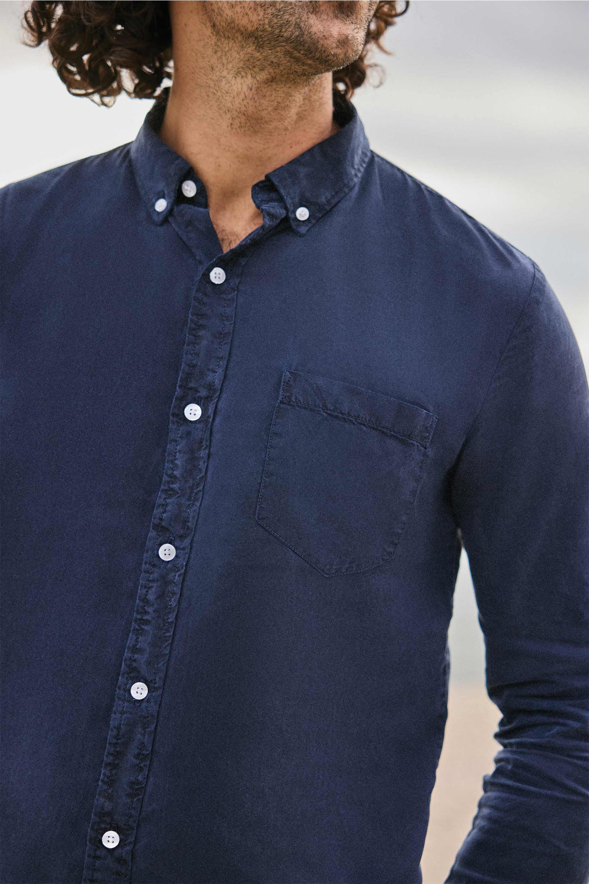 CAMISA LYOCELL DARK BLUE - imagen 1