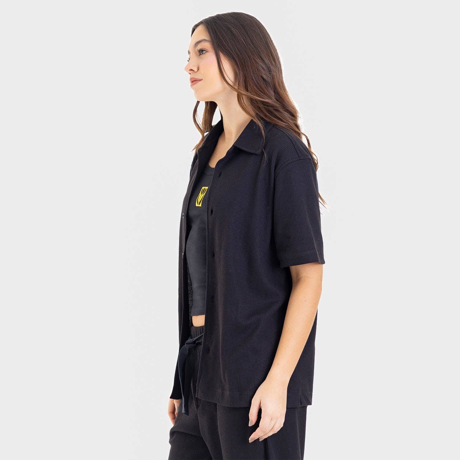 Relaxed Short Sleeve Shirt Black - imagen 10