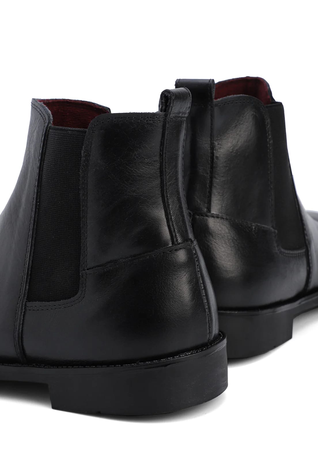Botines chelsea negros en cuero - imagen 9