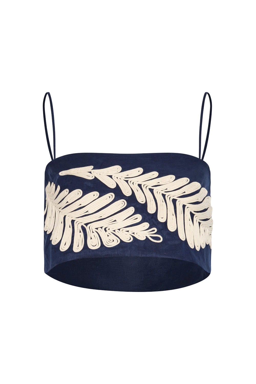 Crop top notre dame navy bordado - imagen 1