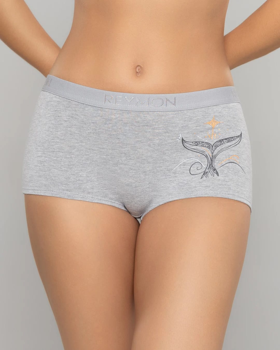 Boxer Femenino Tiro Alto en Algodón Estampado con Elástico Reymon Ref. 8010 - imagen 6