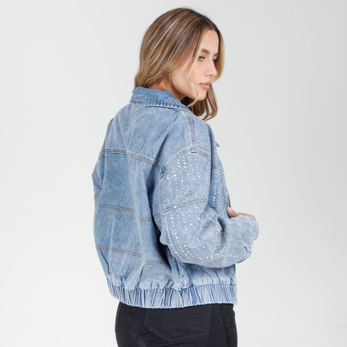 Chaqueta Denim brillos GY6513 - imagen 3
