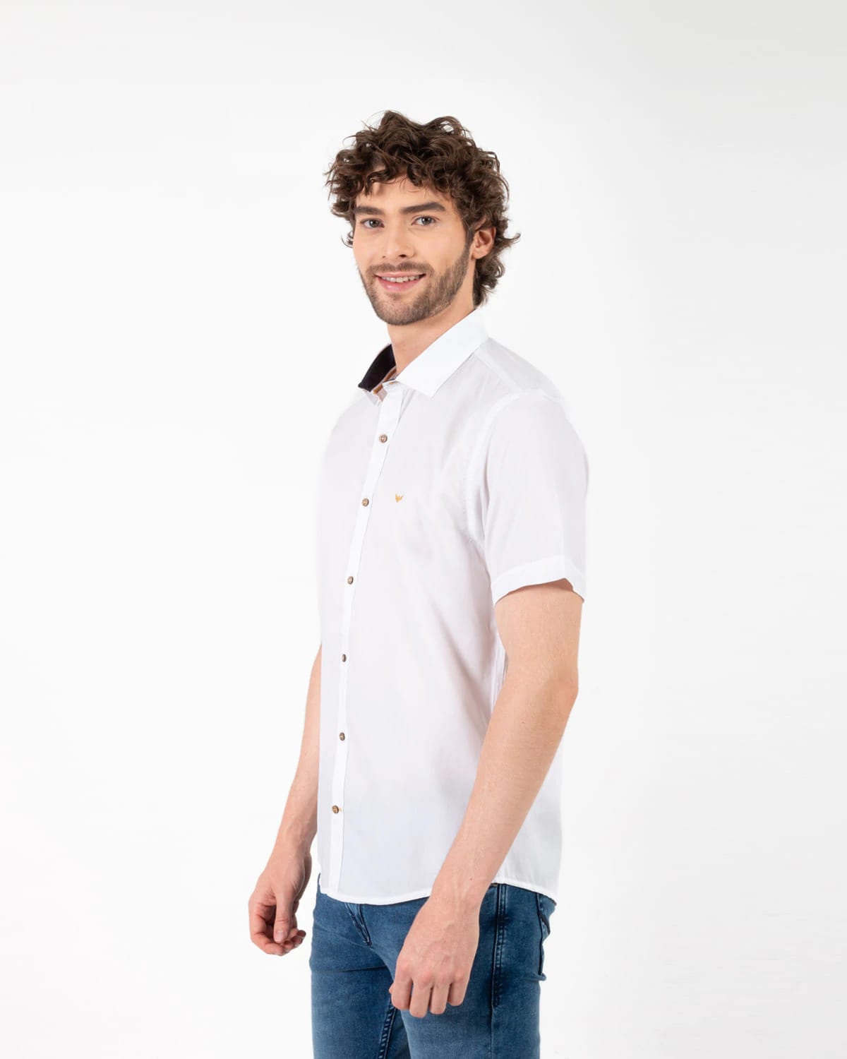 Camisa blanca manga corta para hombre - imagen 66
