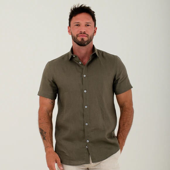CAMISA MC 100% LINO HOMBRE - imagen 3