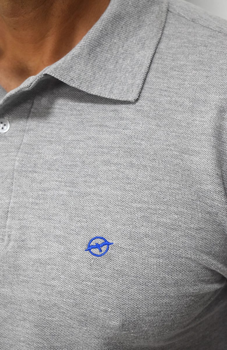 Camiseta Polo Gris Para Hombre - imagen 2