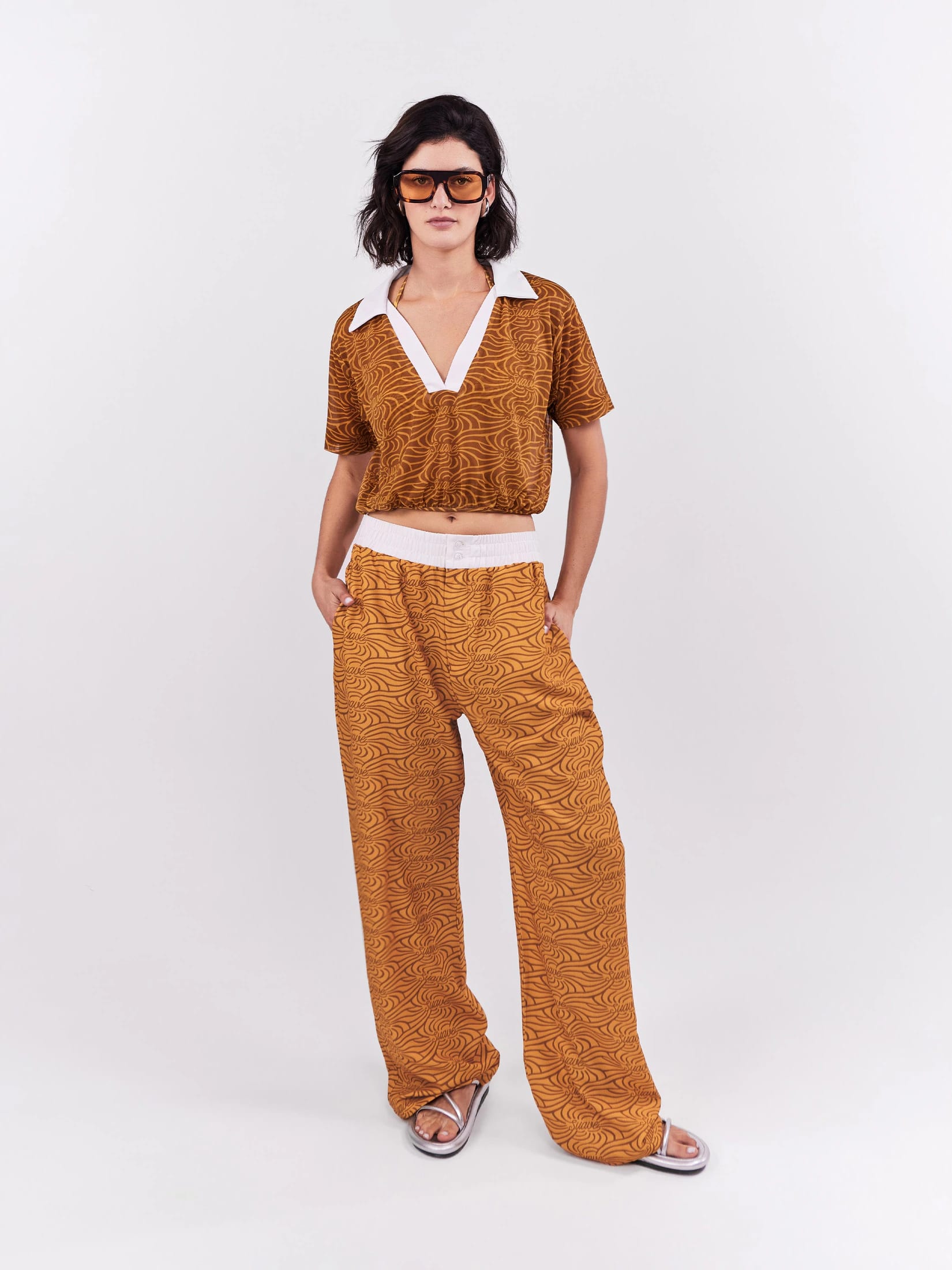 Pantalón Elastico Suave - Ocre - imagen 1