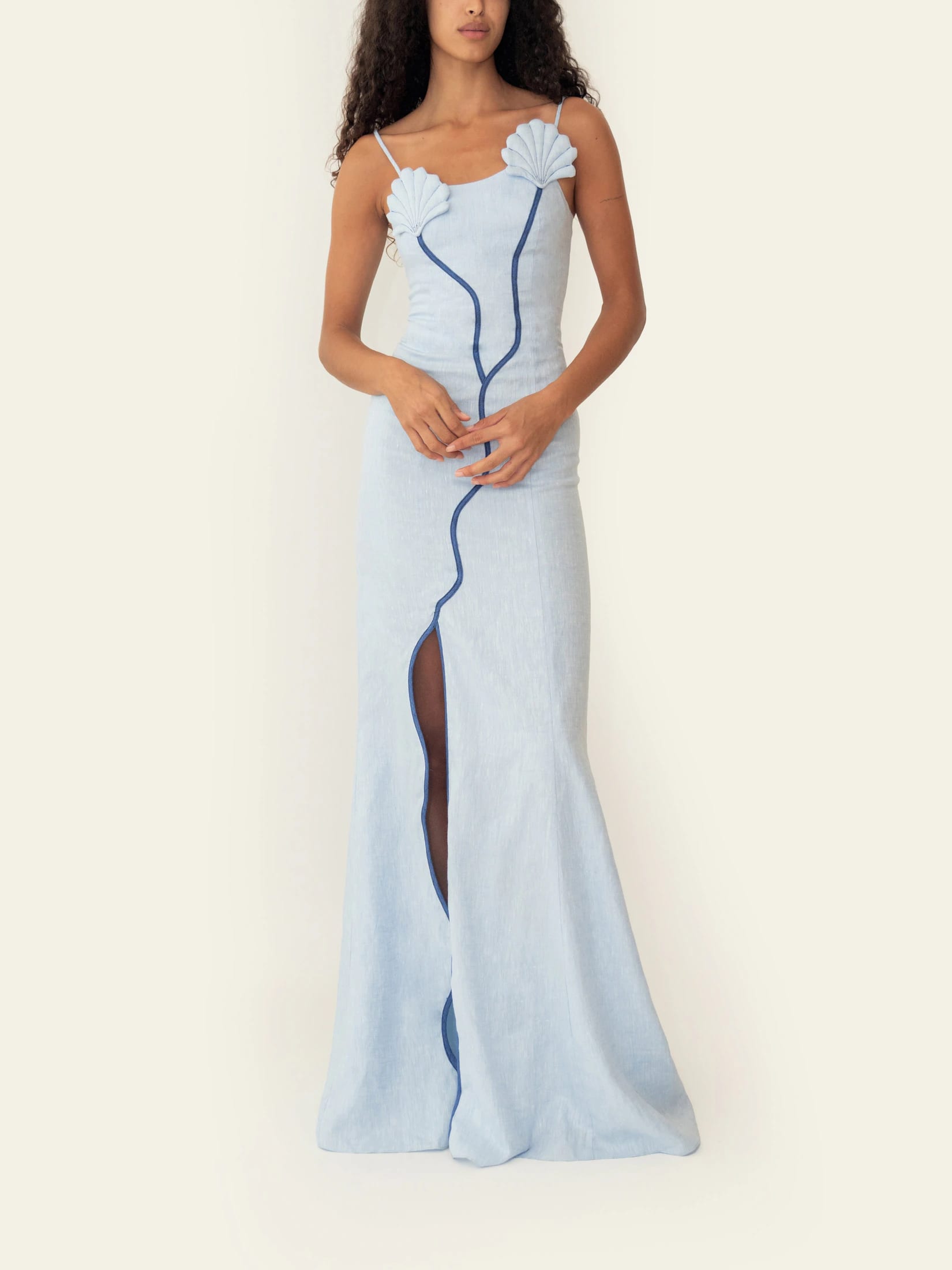 ANTONIA DRESS WAVE BLUE - imagen 3