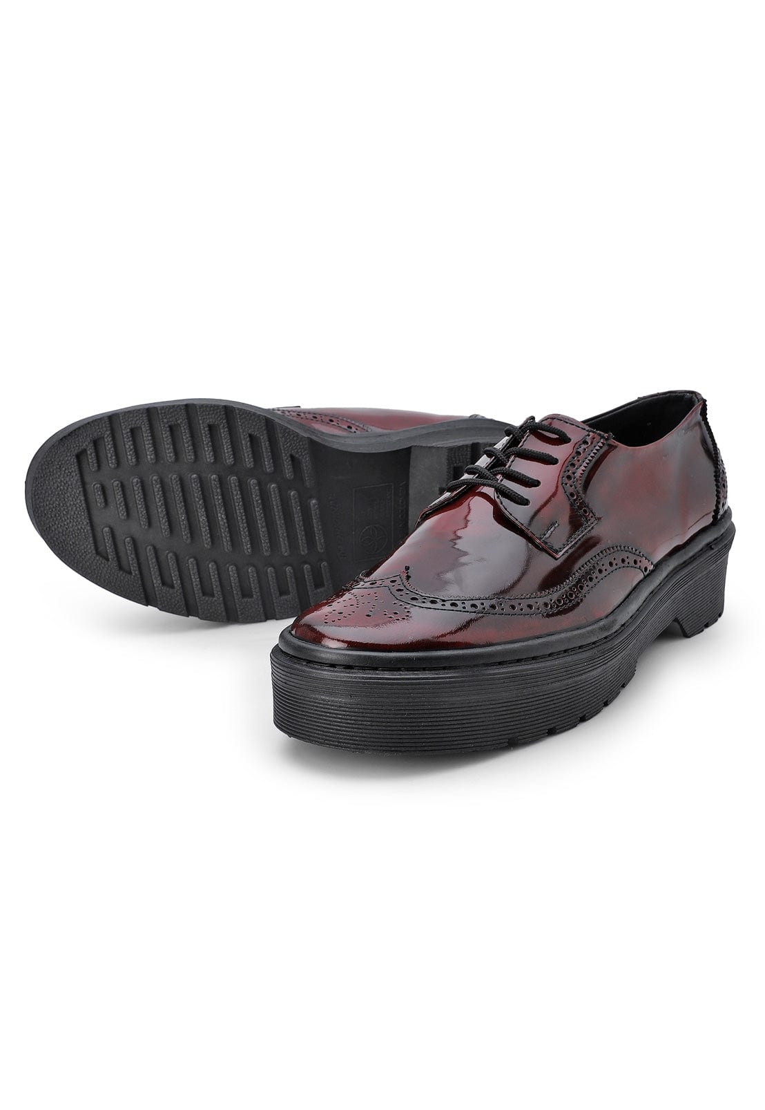 Zapatos oxford vinotinto suela chunky - imagen 10