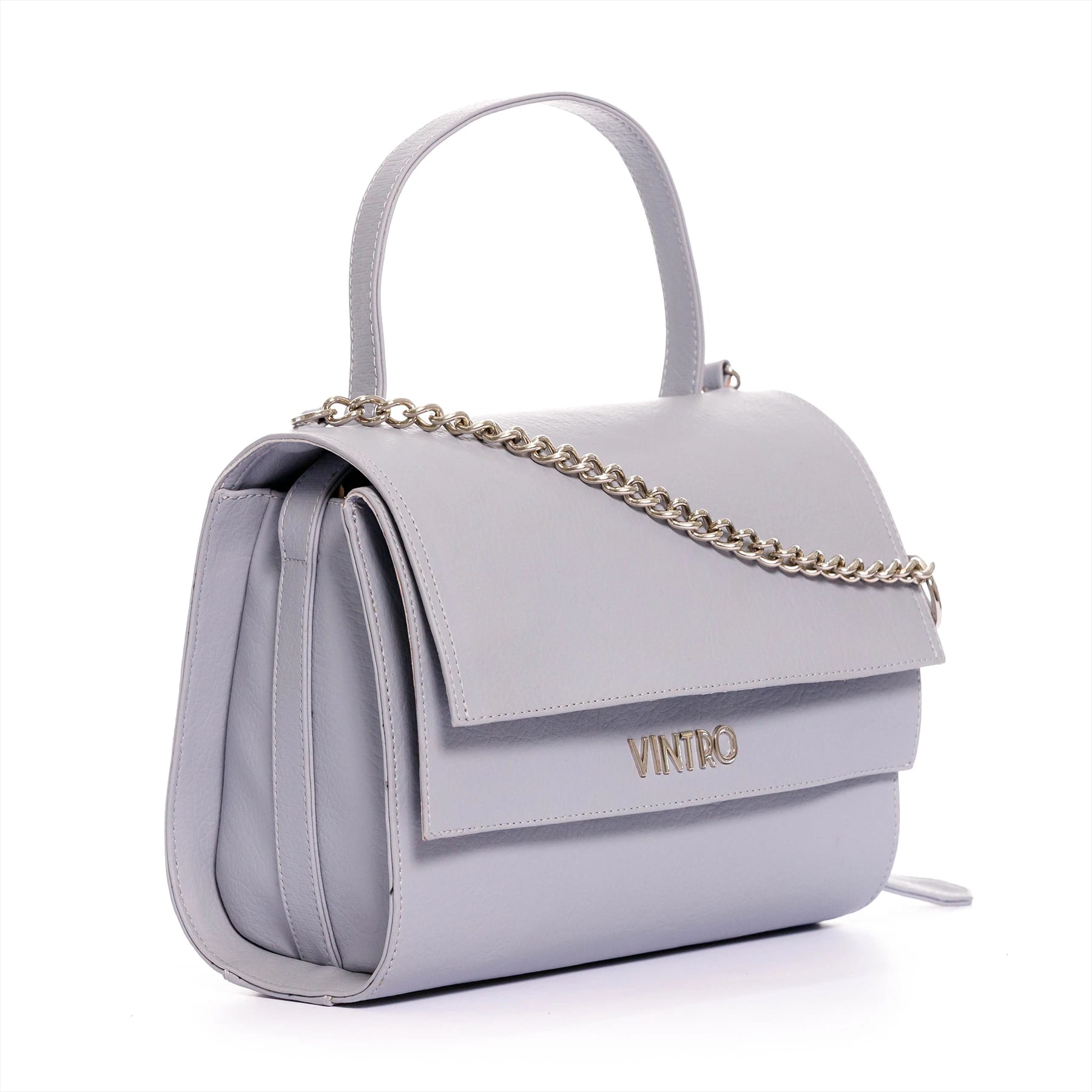 Cartera Para Mujer Dandy Gris Con Cargadera En Cadena - imagen 3