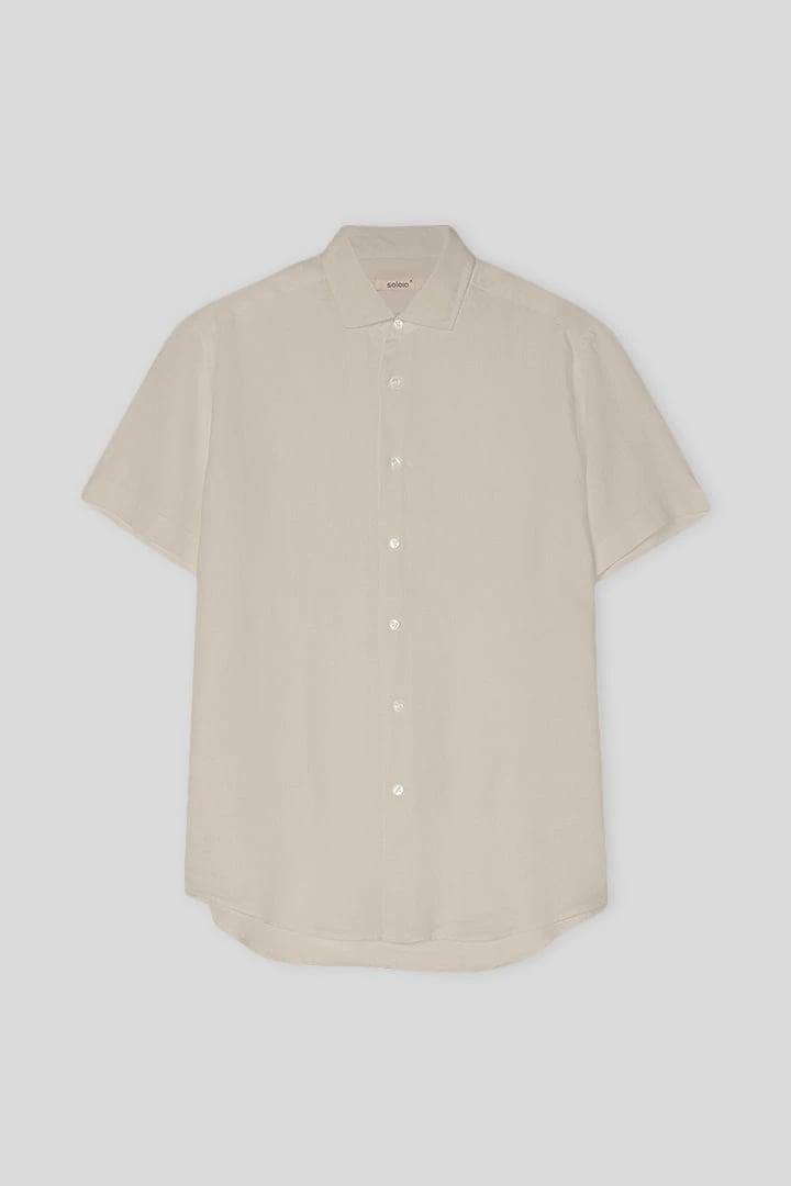 Men's linen shirt beige - imagen 1