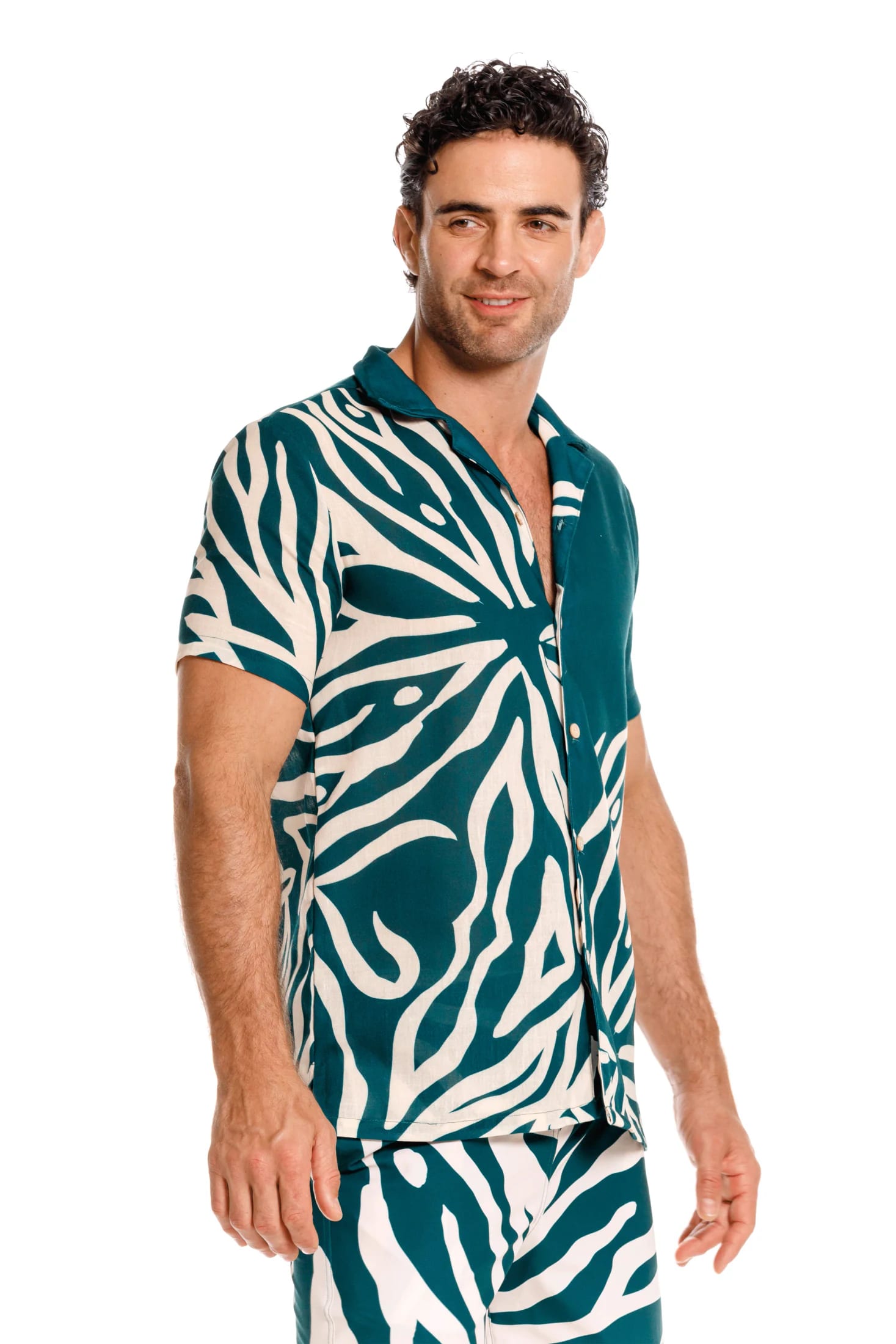 Camisa Hombre Coral Verde - imagen 4