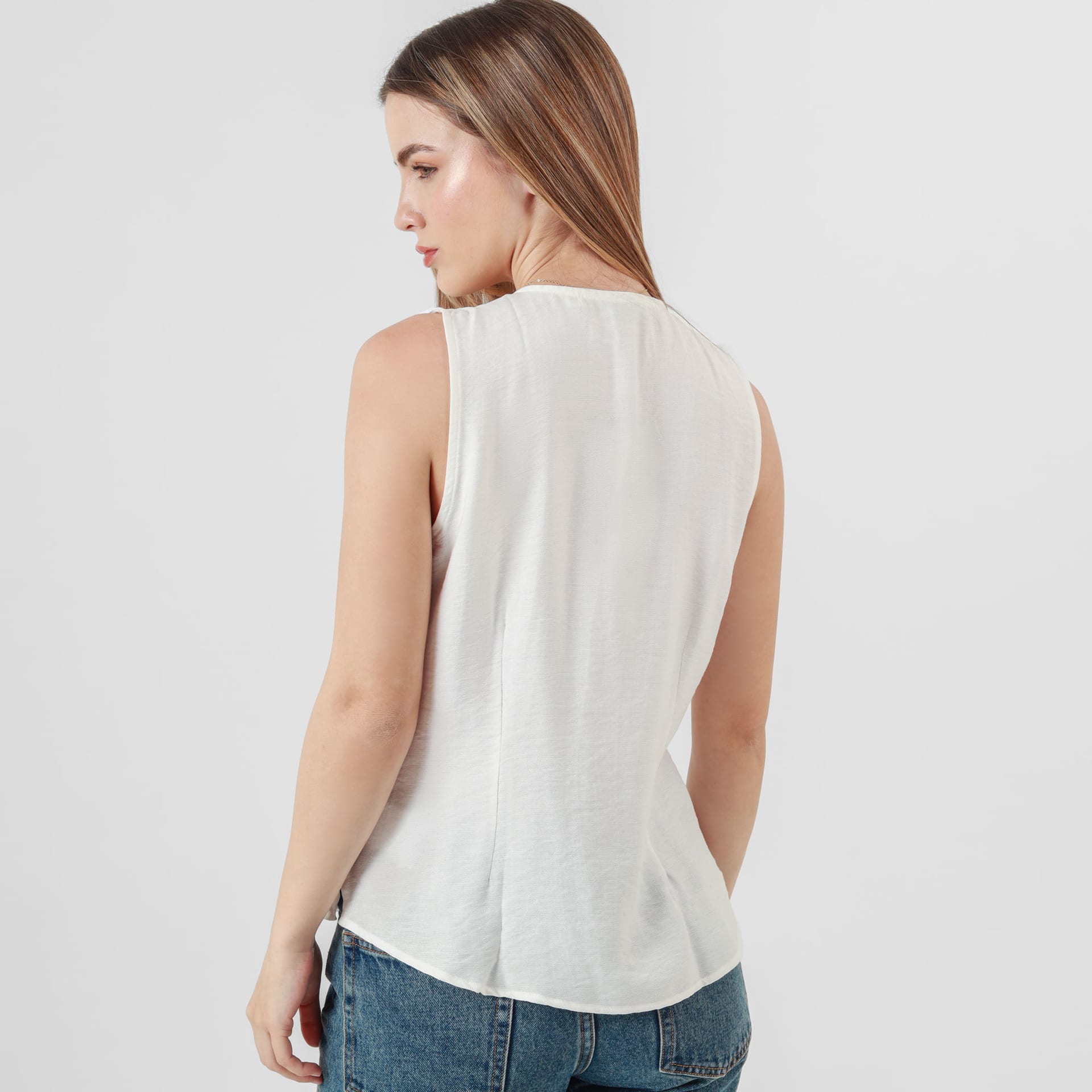 Blusa Cuello V Manga Sisa - imagen 7