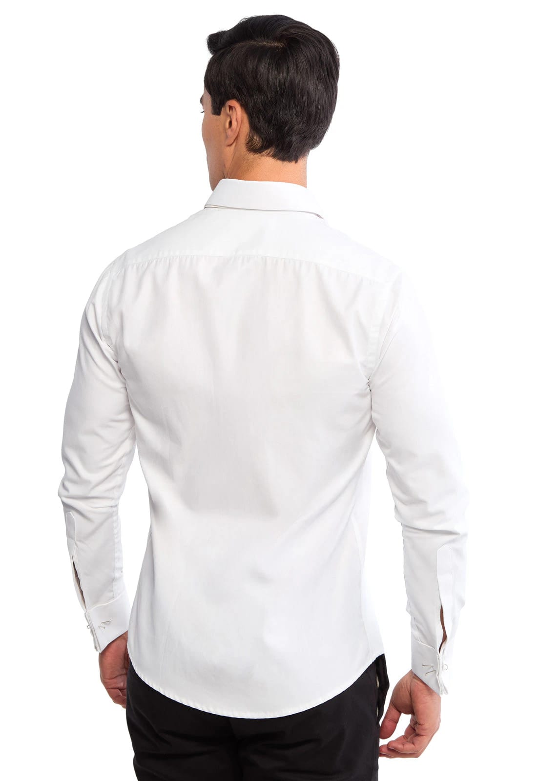 Camisa para mancornas blanca con boton en contraste - imagen 2