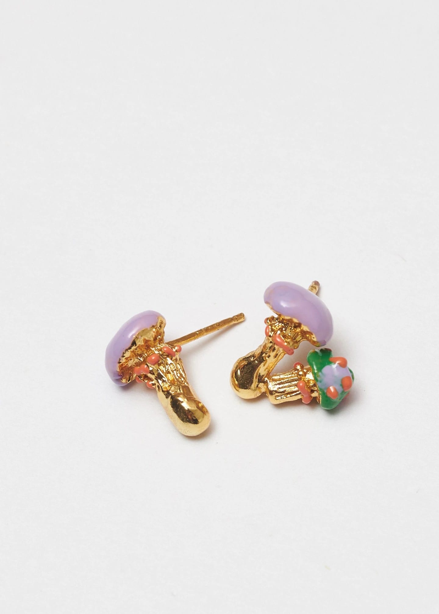Aretes Setas y seticas verde lila - imagen 1