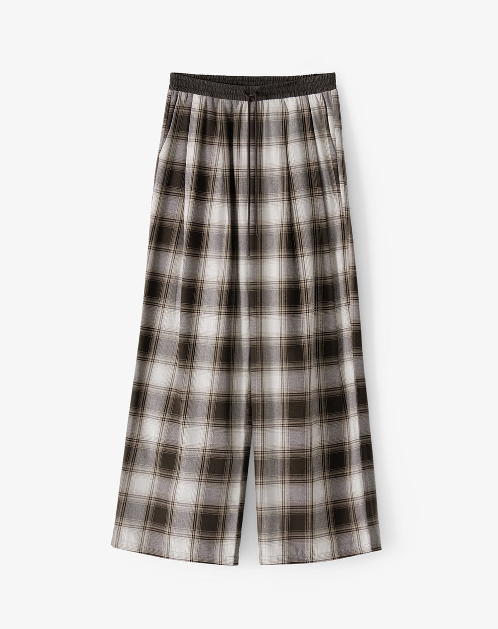 Pantalón tiro medio cuadros mujer - imagen 1