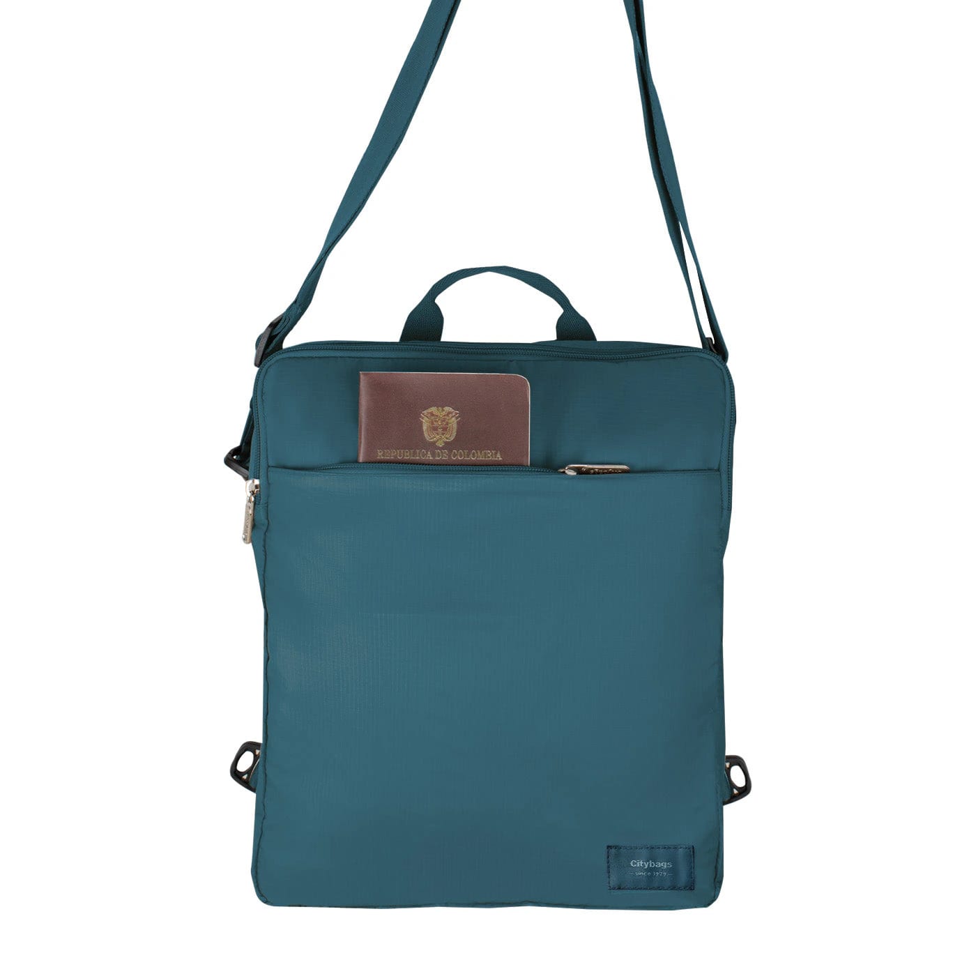 Bolso Manos Libres Convertible a Morral Citybags Light Azul - imagen 7