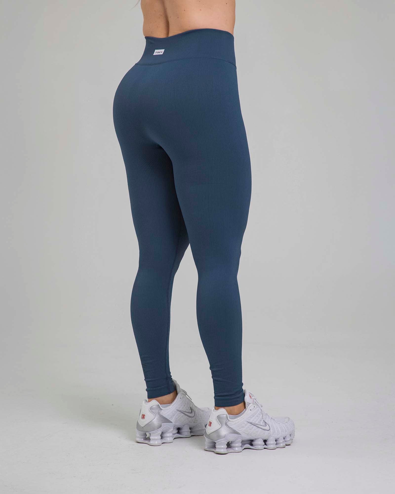 Leggings contour seamless azul navy outdoor FIBER - imagen 4