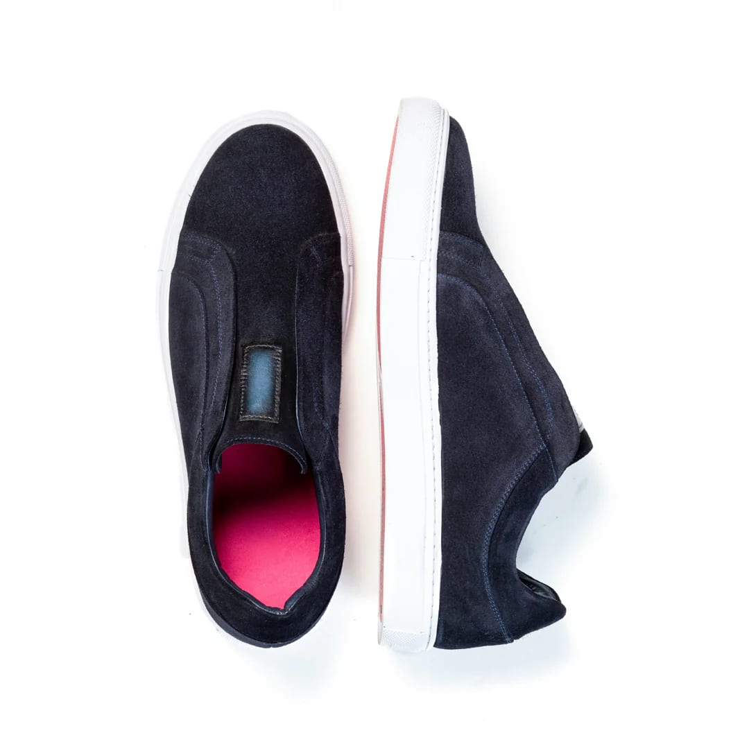 Sneaker Gino Azul Gamuza - imagen 6