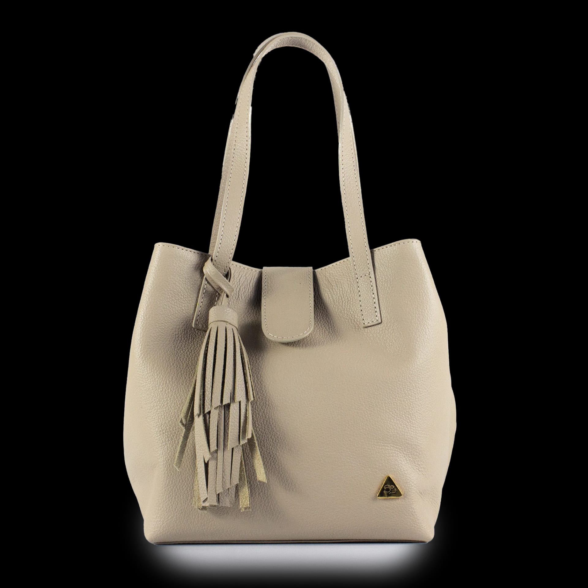 "Olivia" Bolso Cubo en Cuero - imagen 1