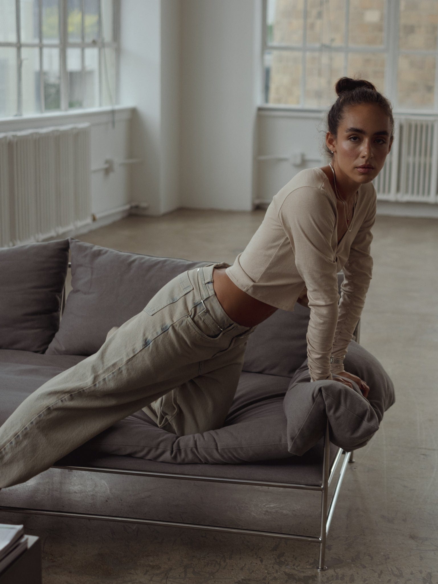 OPEN TWIST TOP - TAUPE - imagen 6