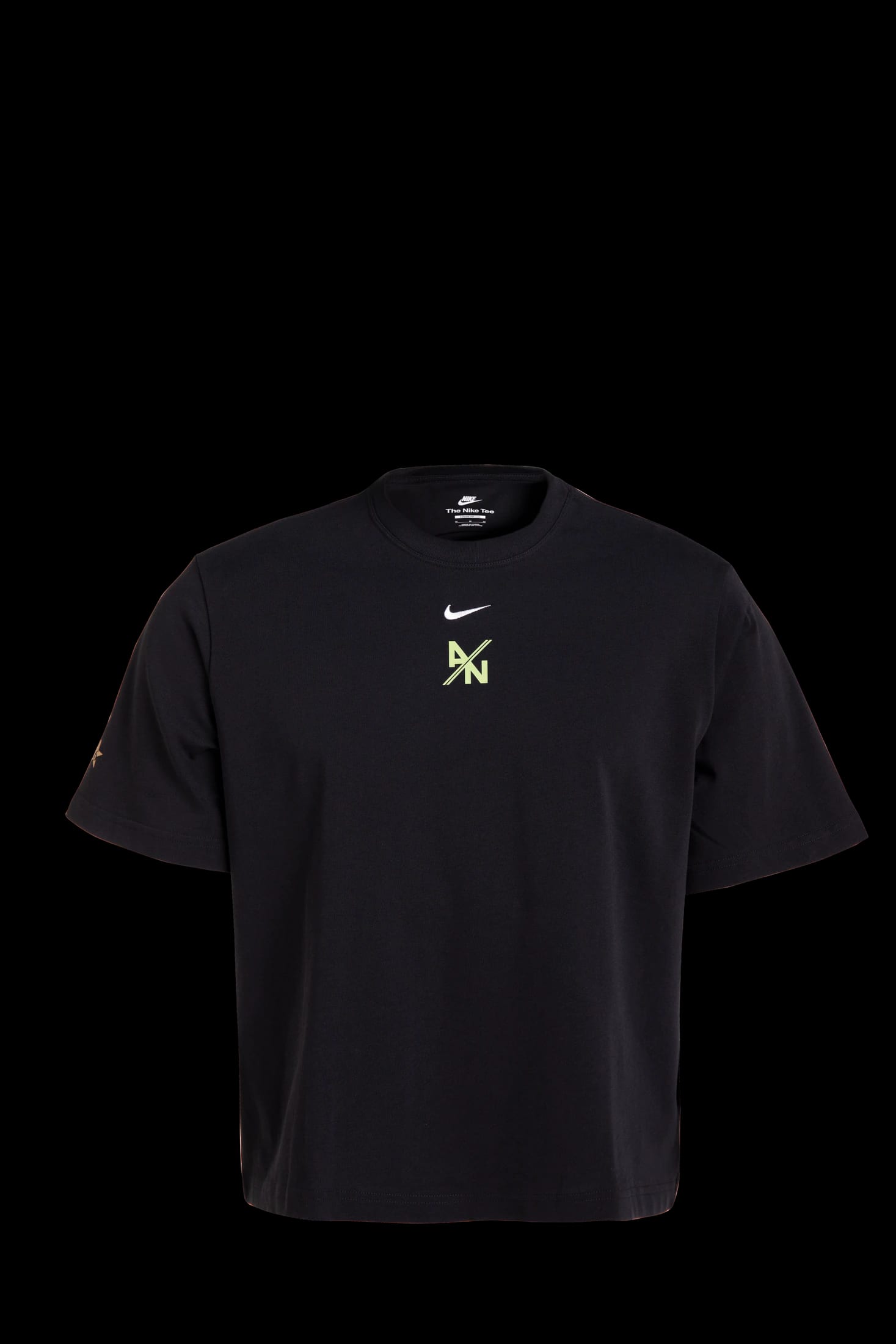CAMISETA NEGRA MUJER NIKE AN VERDE - imagen 1