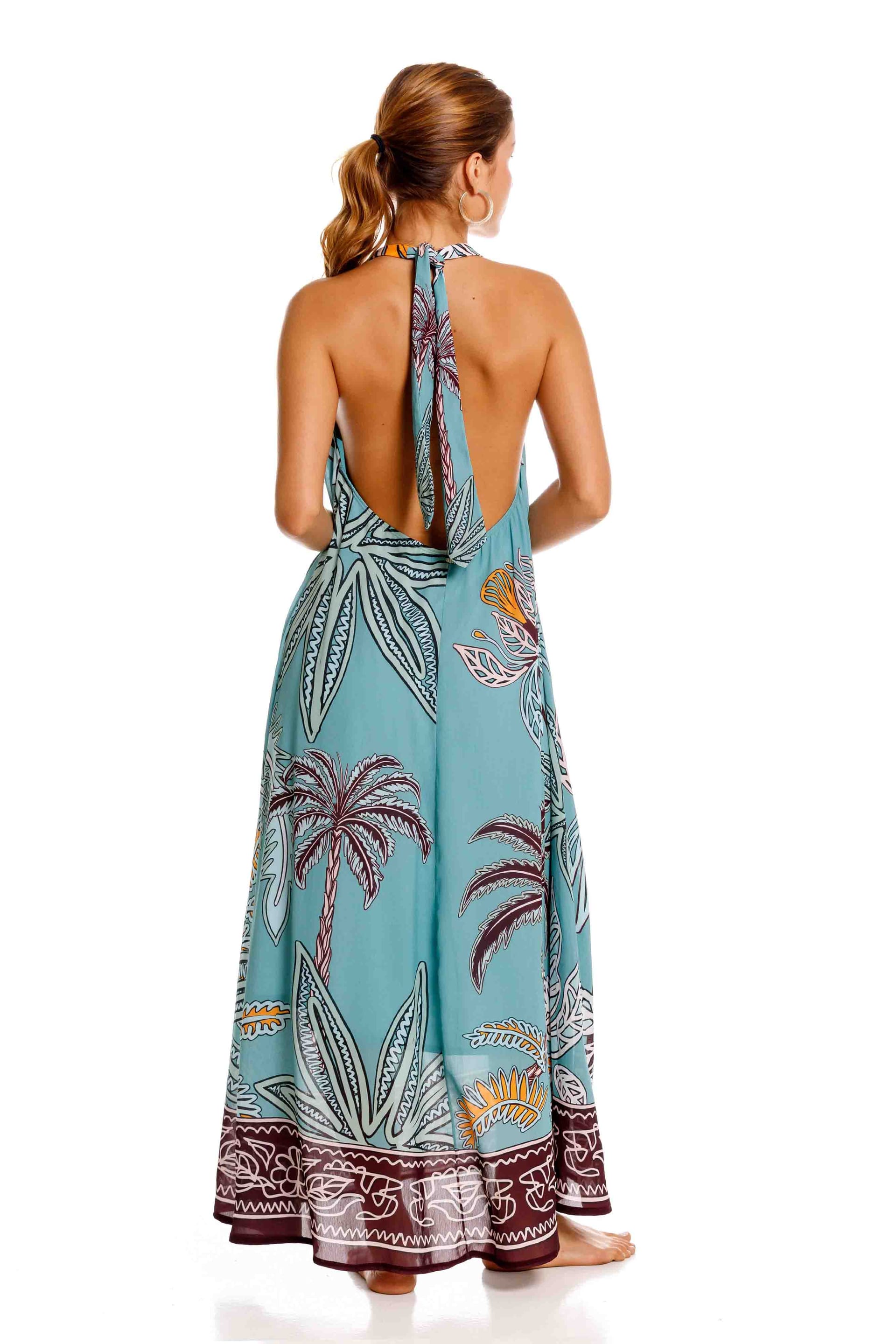 Vestido Largo Aries Maxipalms Verde - imagen 2