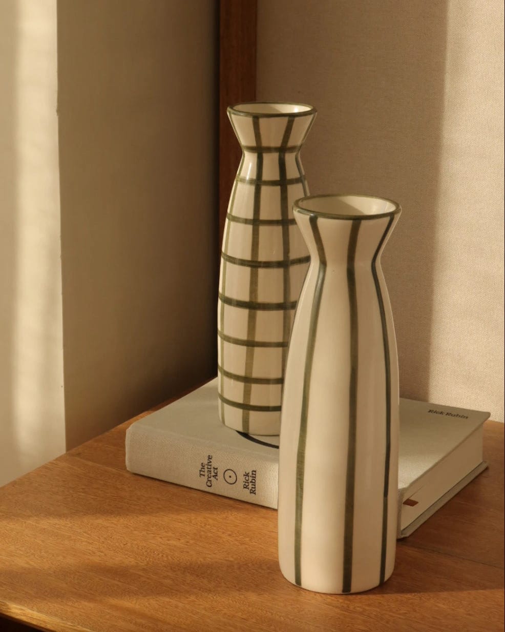 VASE - STRIPED GREEN - imagen 2