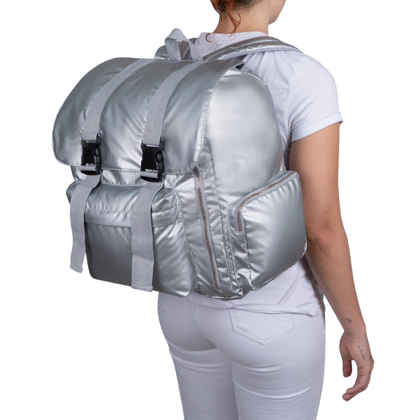 Morral Mochilero Pequeno  ULTRA Estampado Silver Citybags Multicolor - imagen 6