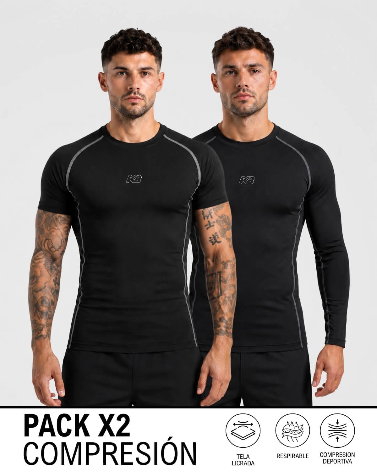 Pack Compresion X2 Ref 383 y 381 | KBMEN RF.416 - imagen 1