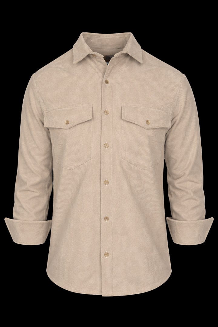 Camisa corduroy/pana café - imagen 2