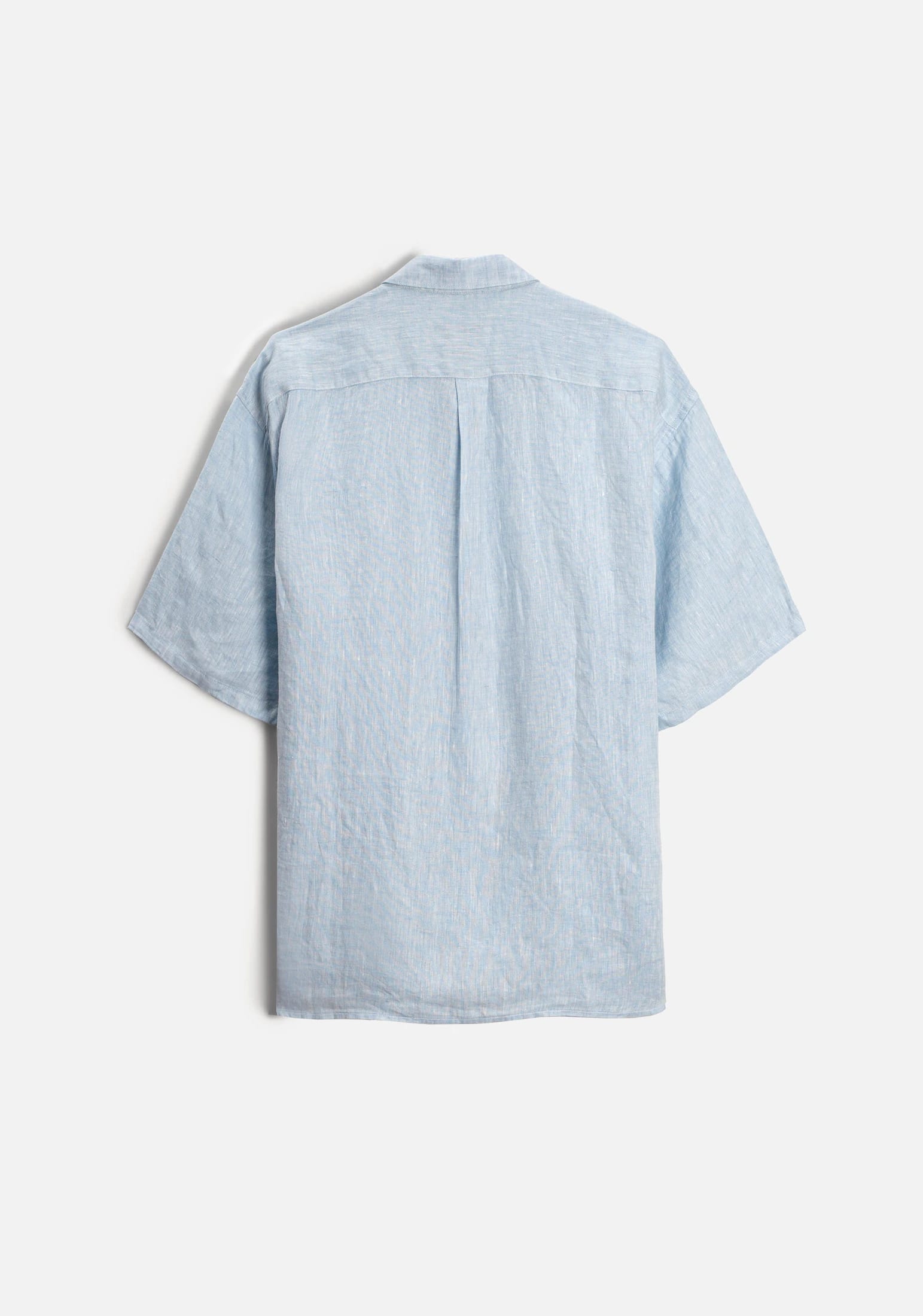 Camisa H Harlem Lino Unicolor Azul Claro - imagen 4