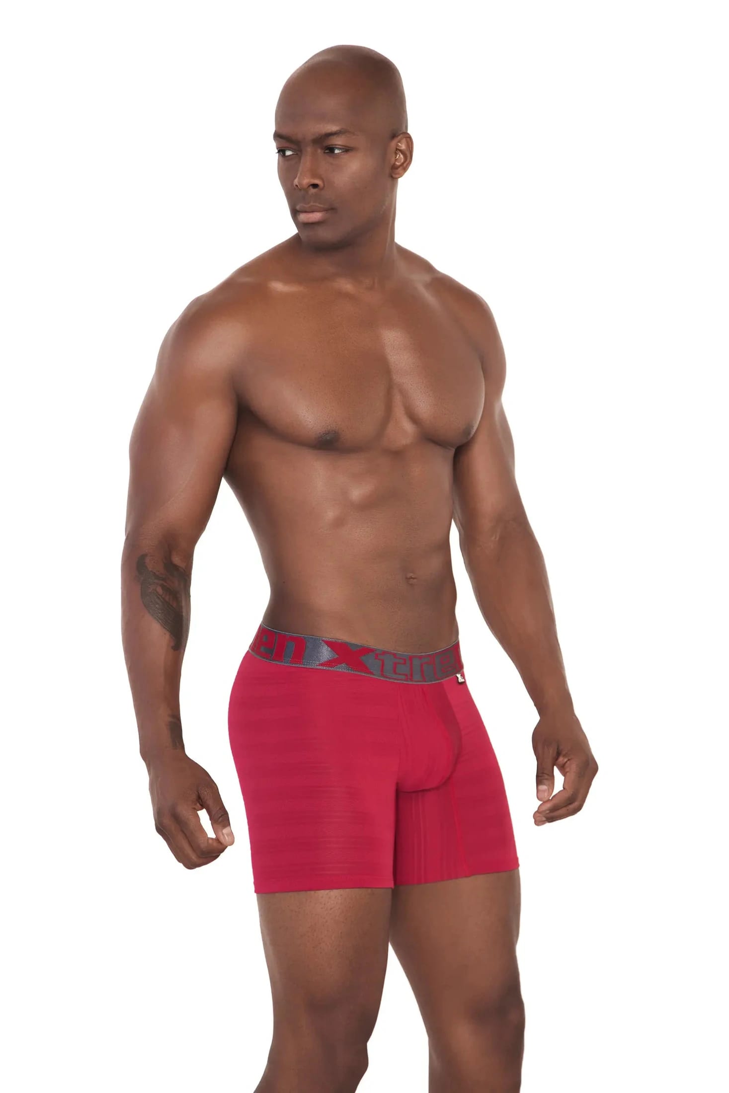 BOXER LARGO MICROFIBRA JACQUARD ROJO - imagen 1