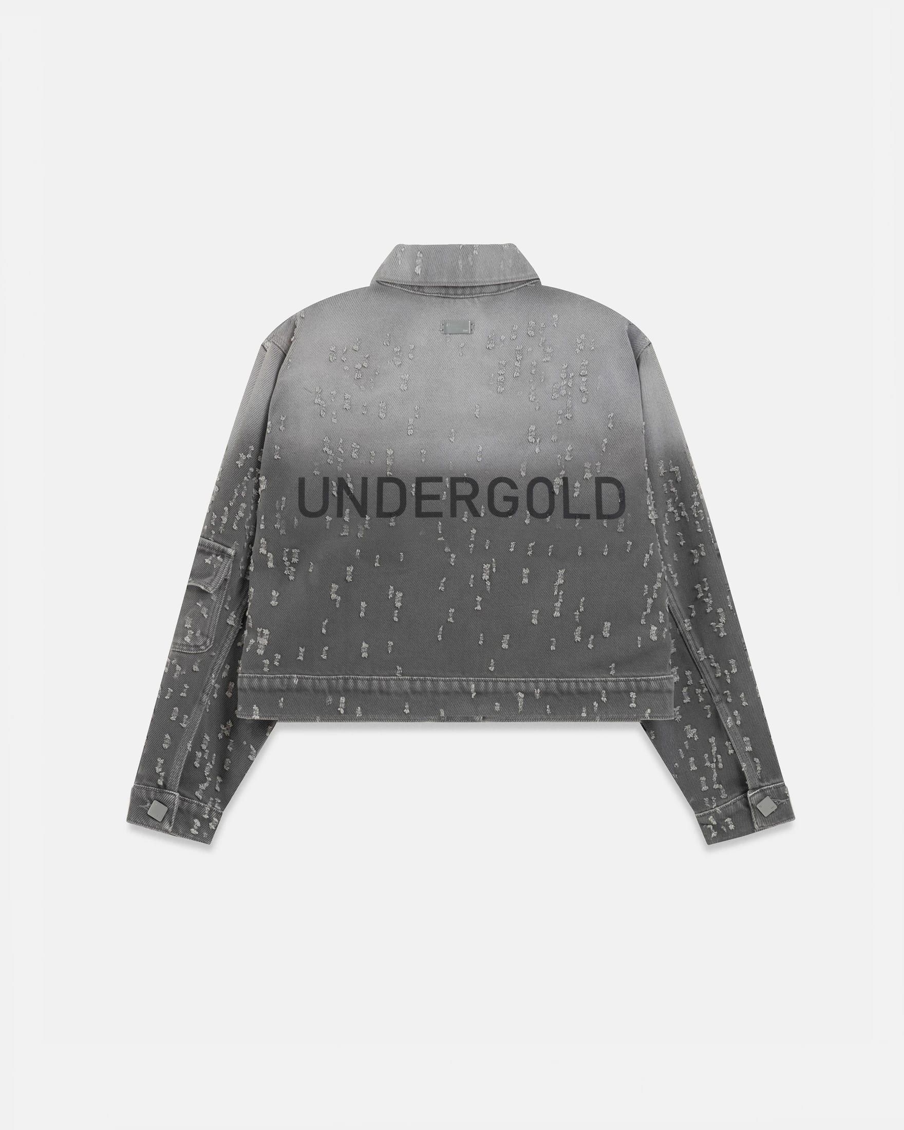Holy State UNDRGLD Ripped Jacket Washed Gray - imagen 1