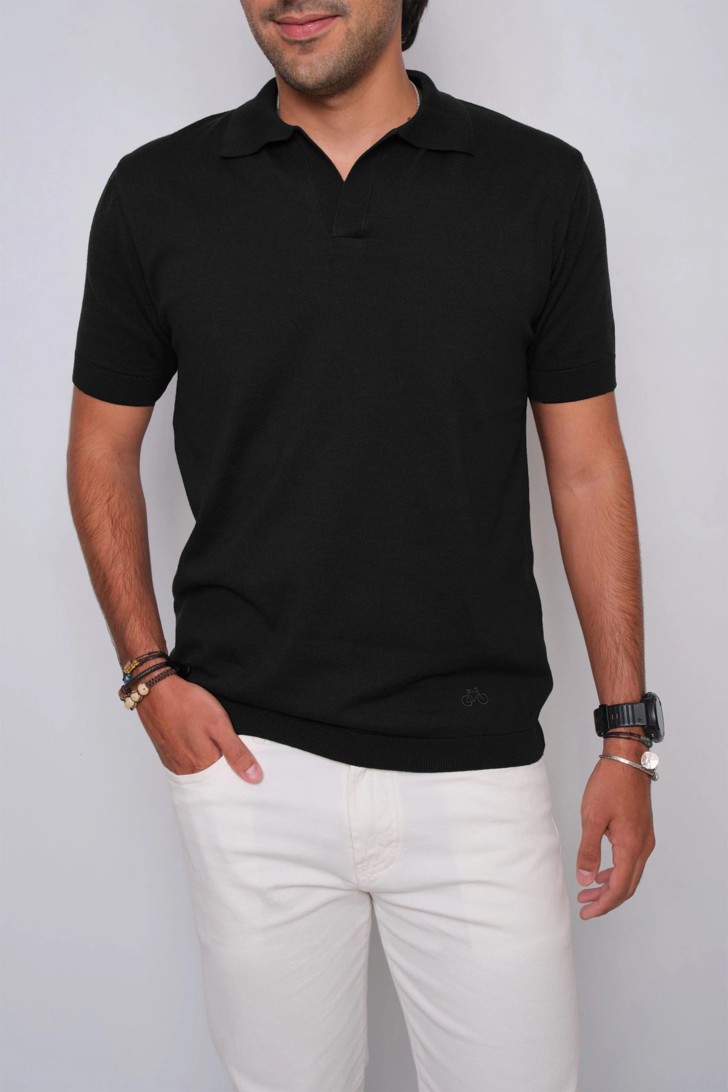 POLO TEJIDA NEGRA - imagen 4