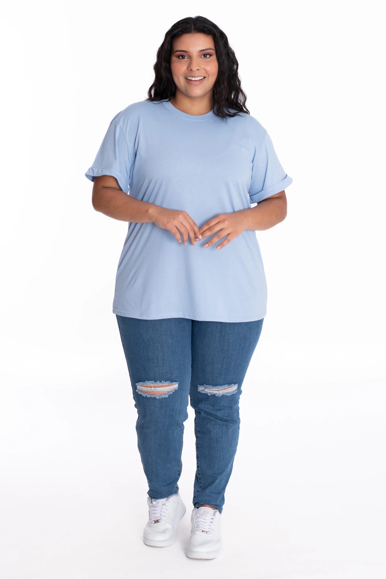 Camiseta Oversize Azul Claro - imagen 5