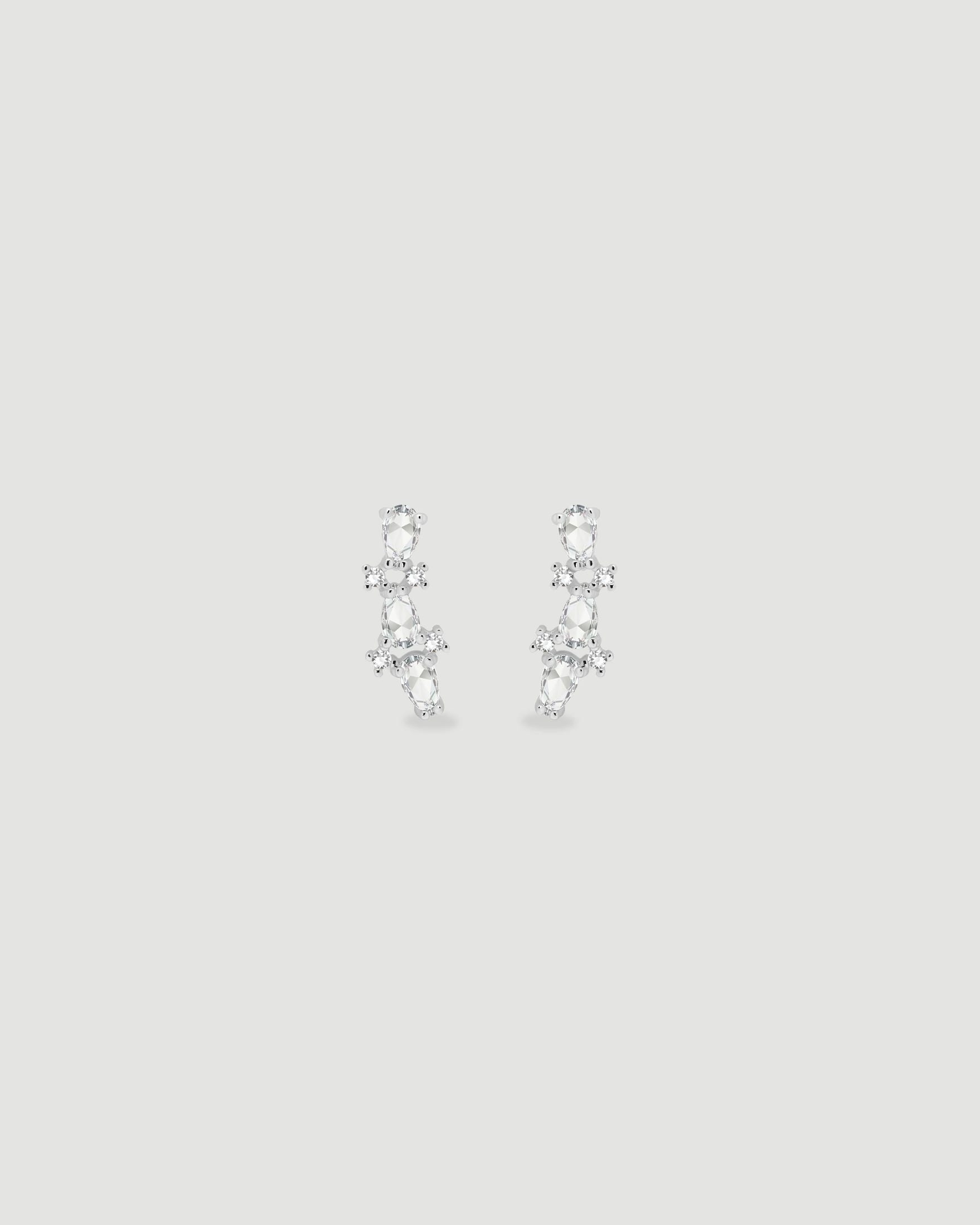 Aretes 3 Cristales Gota - imagen 2