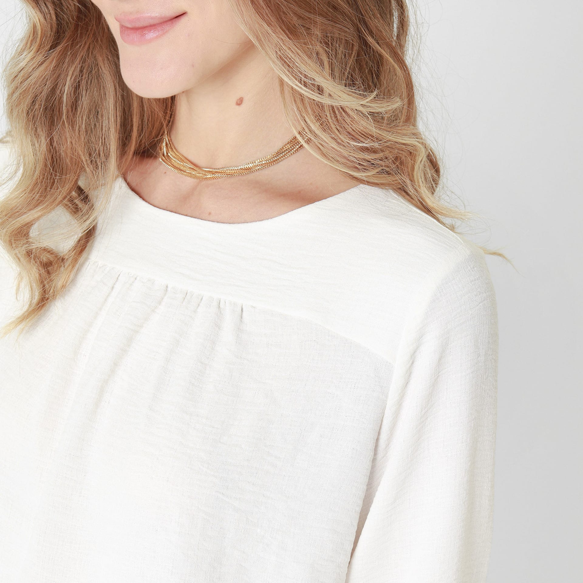 Blusa Cuello Redondo Manga 3Cuartos - imagen 7