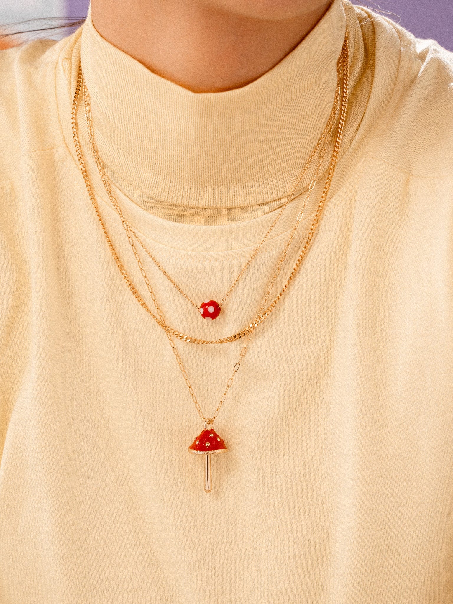 Set Collar Hongo + Aretes - imagen 1