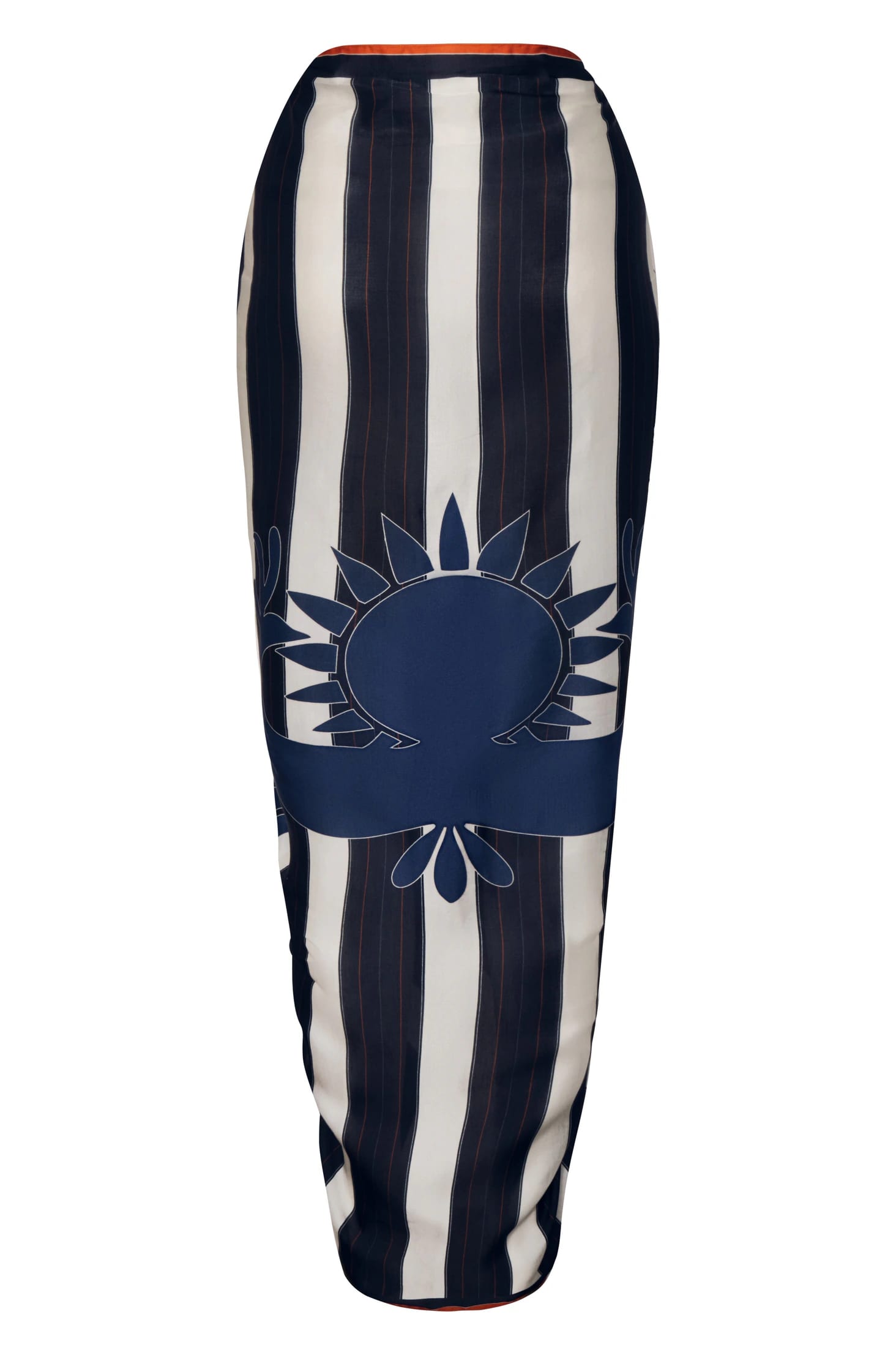 De La Falaise Cotton Silk Sarong / Navy Solana Shield - imagen 3
