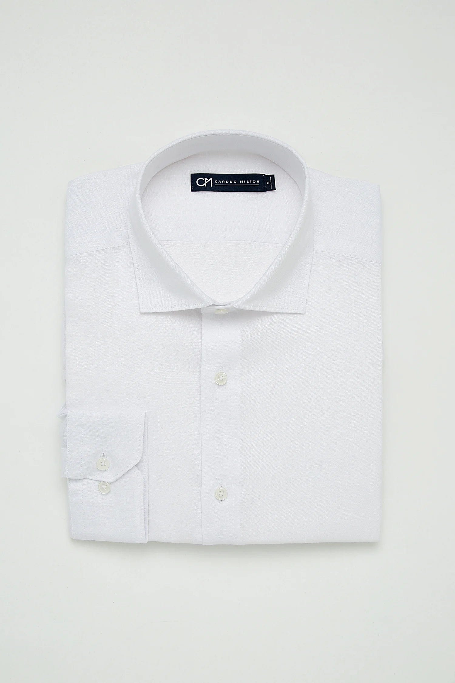 Camisa Button Under Lino Blanco - imagen 4