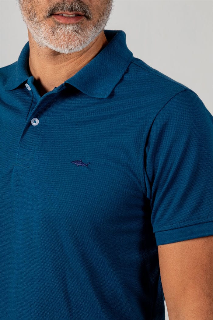 CAMISETA POLO AZUL PETROLEO - imagen 3