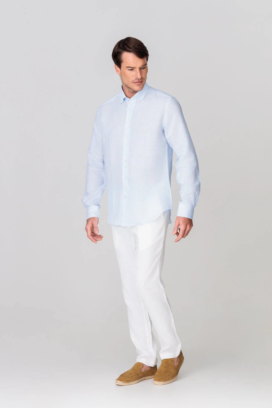 Men's linen pants white - imagen 1