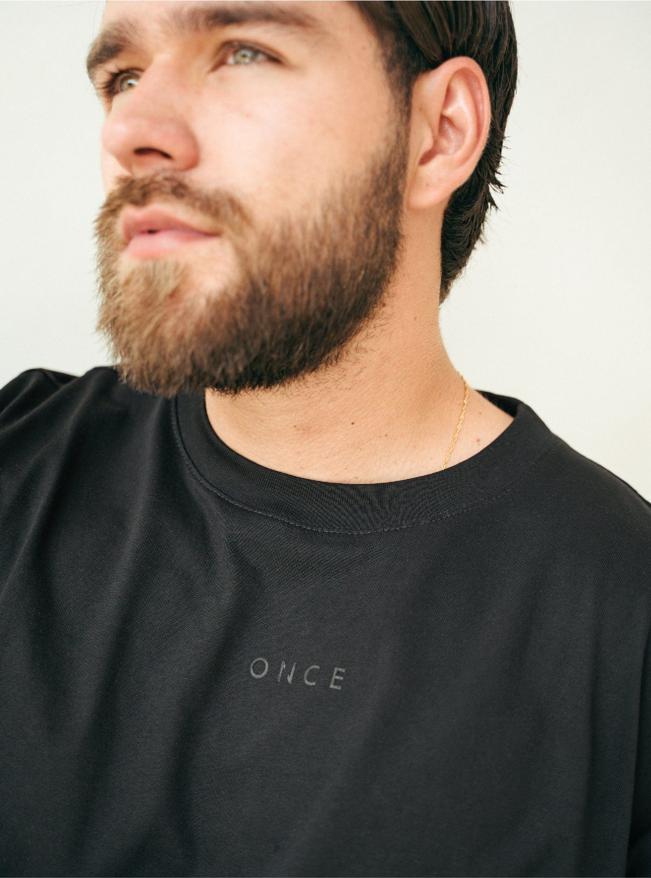 Camiseta Oversize Unisex - Black Solid - imagen 2