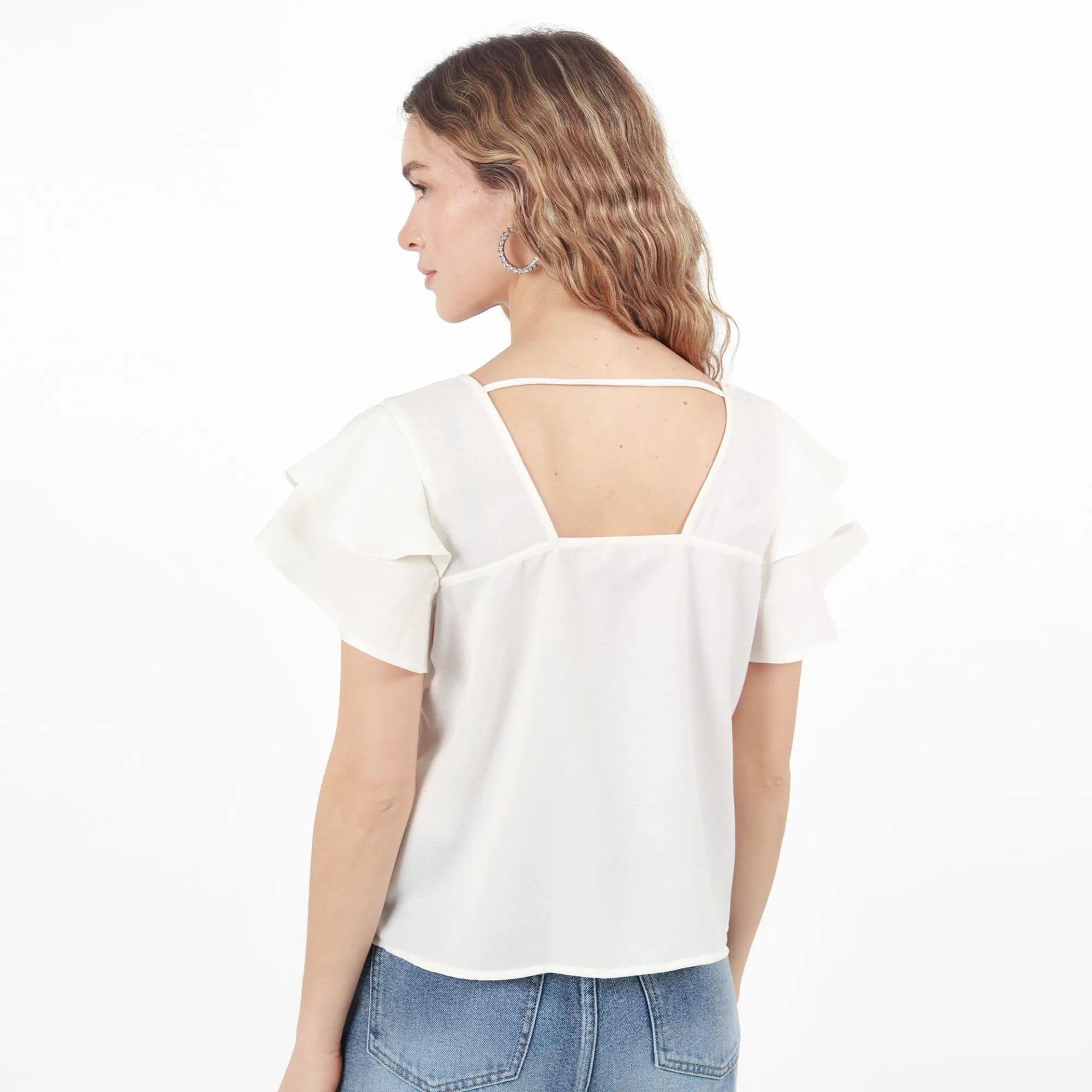Blusa Cuello U Manga Bolero - imagen 39