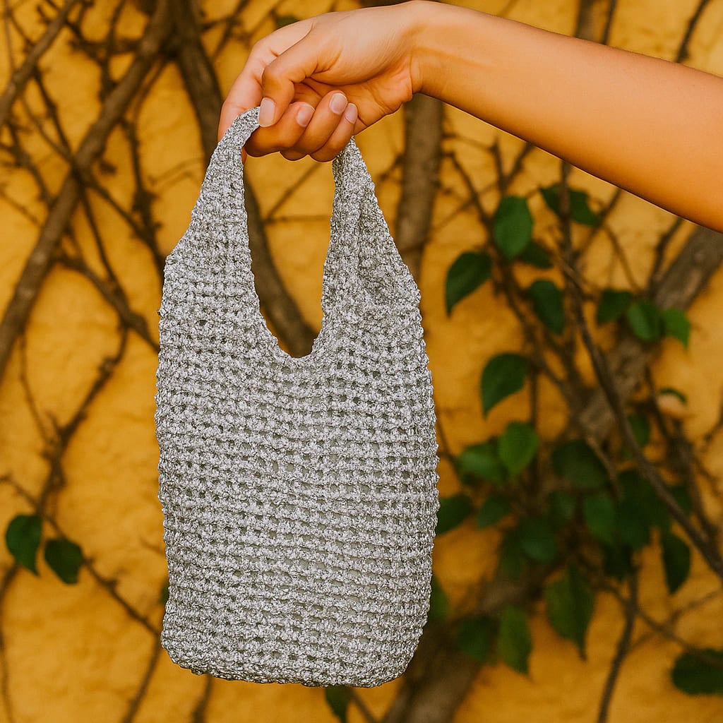 Silver Recycled Tote - imagen 2