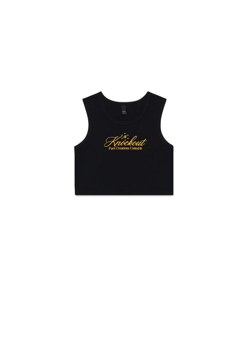 knockout black crop top - imagen 1