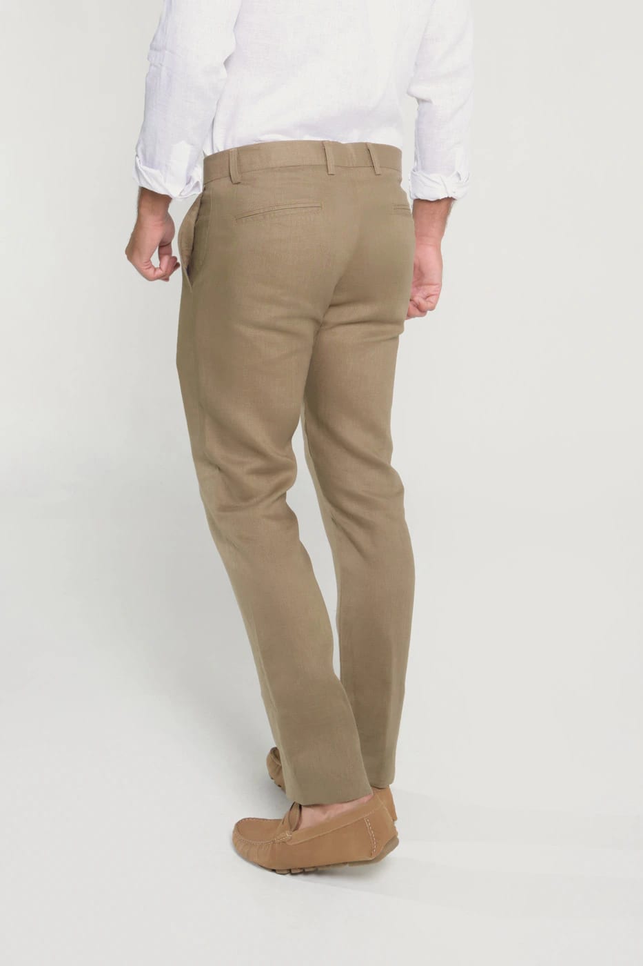 Pantalón Slim Lino Olive - imagen 3